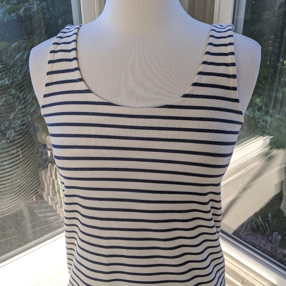 Madewell Navy and Cream Striped Tank Scoop neck Dress size XS - Picture 3 of 10